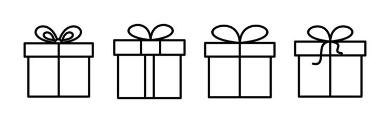 Gift icon vector. gift box icon. birthday gift