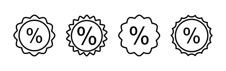 Discount icon vector. shopping tags. percentage icon