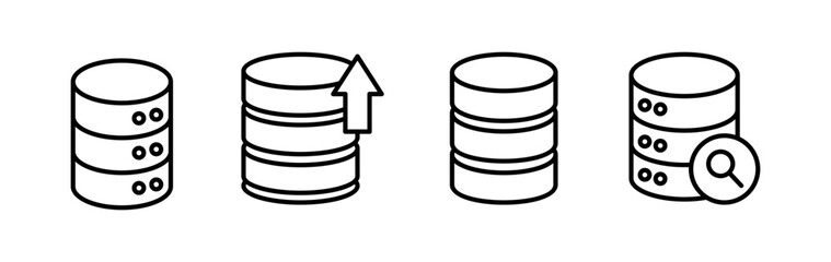 Database icon vector. server icon. storage