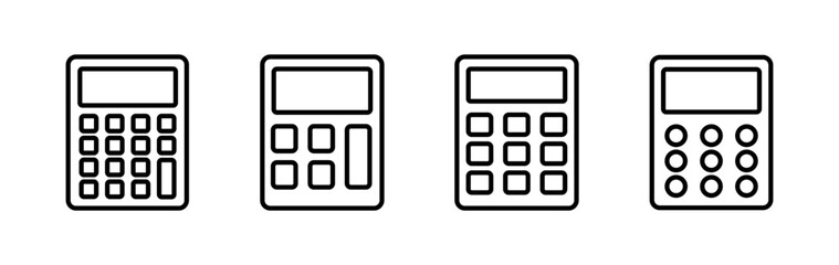 Calculator icon vector. math icon. finances sign