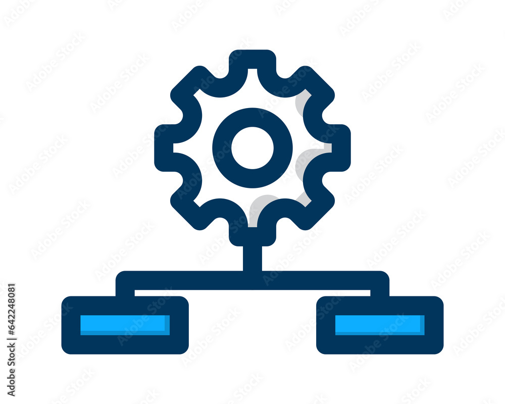 Poster structure vector design icon in blue on white background suitable for your website, display and desi