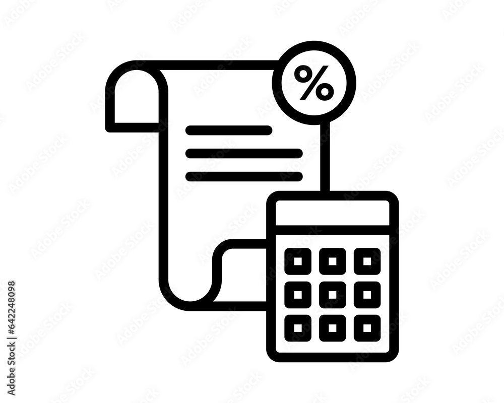 Poster accountancy vector design icon outline on white background suitable for your website, display and de