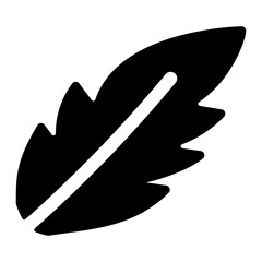 leaf icon solid style vector