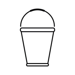 Bucket vector icon. vector liner icon flat illustration on white background..eps