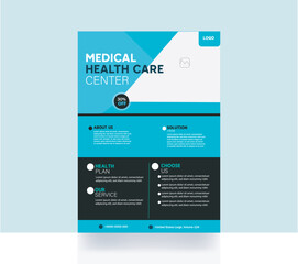 Hospital healthcare business flyer corporate brochure design health medical hospital flyer template