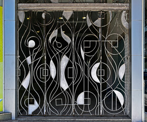 Art deco grid gate in Petropolis, Rio de Janeiro, Brazil