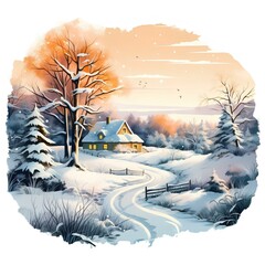 illustration of the winter theme