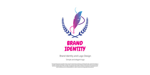 education and study logo design for graphic designer or web developer