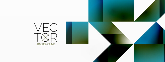 Fototapeta premium Geometric purity on white - lines, squares, triangles unite. Minimalist harmony in elegant simplicity