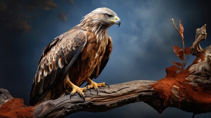 Fototapeta premium Eagle on a branch, AI generated Image