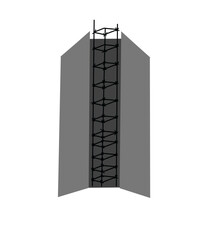 Steel reinforcing bar icon. layers of reinforced concrete construction. Steel bars are used to strengthen concrete. Building material.
