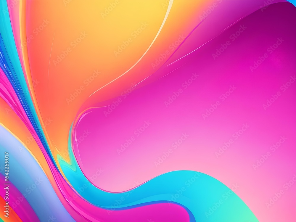 Aufkleber background is colorful with gradient colors., created by ai generated
