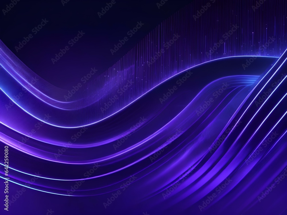Poster dark abstract background with glowing wave. , created by ai generated