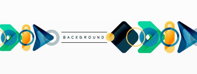 Colorful geometric abstract background. Minimal triangle and square shapes composition