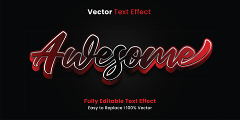 vector event 3d editable text effect