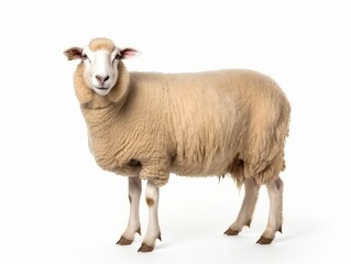 Fototapeta premium a sheep isolated on white background