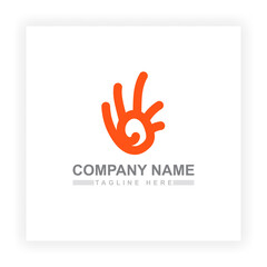 Orange footprints and G letter logo design on white background suitable for your business logo needs. Vector