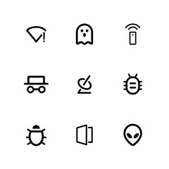 Network icon set. Connectivity tools for web and mobile.