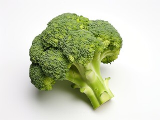 green broccoli isolated on a white background