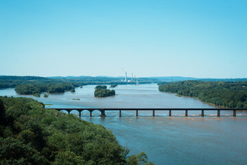 View of the Susquehanna River from Schulls Rock in York County, Pennsylvania