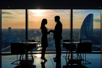 inter office romance between two people while at work
