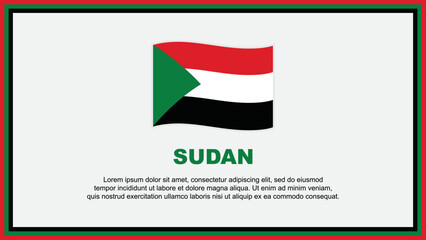 Sudan Flag Abstract Background Design Template. Sudan Independence Day Banner Social Media Vector Illustration. Sudan Banner