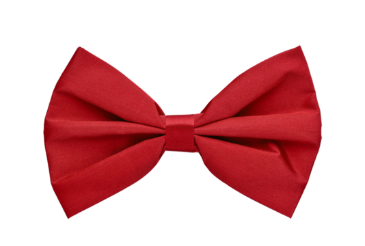 Red bow tie isolated cutout on transparent