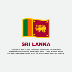 Sri Lanka Flag Background Design Template. Sri Lanka Independence Day Banner Social Media Post. Sri Lanka Background