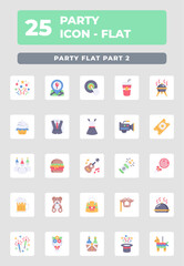 Party Celebration flat icon style design