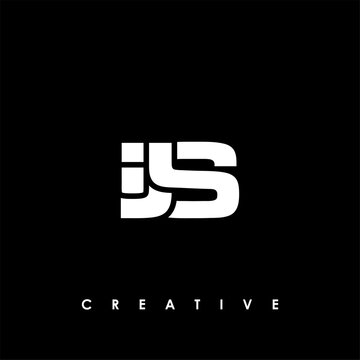 IJS Letter Initial Logo Design Template Vector Illustration