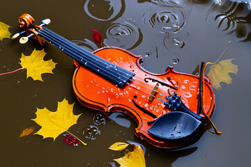 Violin And Autumn