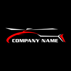 simple and premium helicopter vector logo
