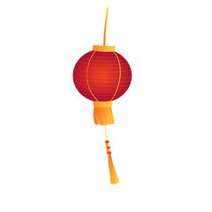Vector burning lanterns or lamps chinese new year decor