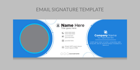 Modern and minimalist email signature or email footer template