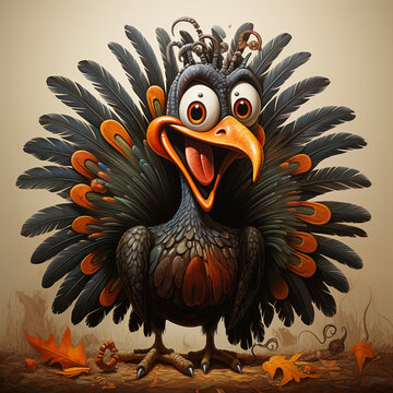 funny cartoon thanksgiving turkey