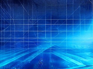 Fototapeta premium Abstract technology shiny lines mesh blue banner background