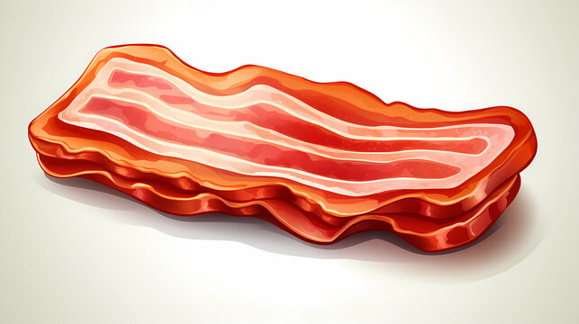 hand drawn cartoon gourmet bacon illustration
