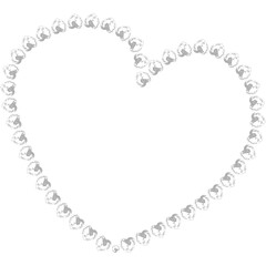 3d heart shaped diamond necklace y2k 