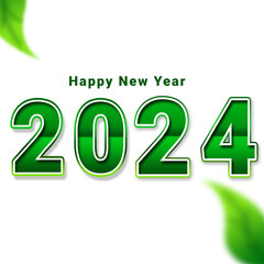 2024 green creative new year, for poster, banner, and greeting card