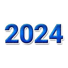3D Number Text 2024, for poster, banner, greeting and new year 2024,