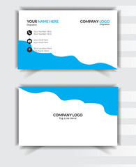 blue business template Card design