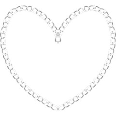 3D Y2K Chain Heart 