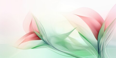 Beautiful abstract pink and green pencil drawing floral design background. beautiful Generative AI AIG32