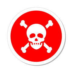 Circular ISO Information Sign: Toxic Poison Symbol