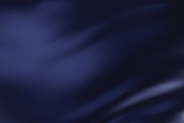 Close-up texture of dark blue silk. Heather blue fabric smooth texture surface background. Smooth elegant blue silk. Texture, background, pattern, template. 3D vector illustration.