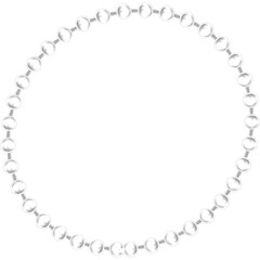 Fototapeta premium 3D circle shaped pearl necklace 