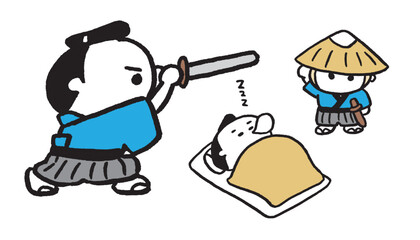 子どもみたいな丸っこくてかわいい侍