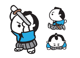 子どもみたいな丸っこくてかわいい侍