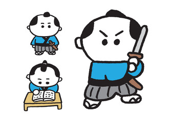 子どもみたいな丸っこくてかわいい侍