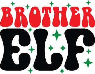 christmas elf family svg design retro and eps file